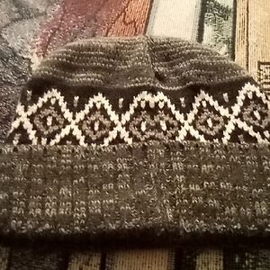 Stylish Black and White Knit Beanie